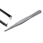 Пинцет для удержания ткани 12,5 см, хирургический домашний Пинцет для тканей, 125 мм, термостойкий медицинский пинцет для повязки, ширина 10 мм, крючок 1*2