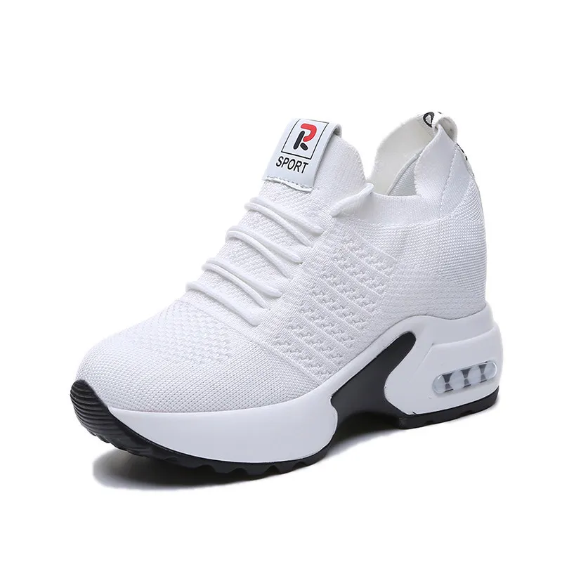 

Brand Women Summer Autumn Mesh Platform Sneakers Trainers High Heels Wedges Outdoor Shoes Breathable Running Shoes Woman