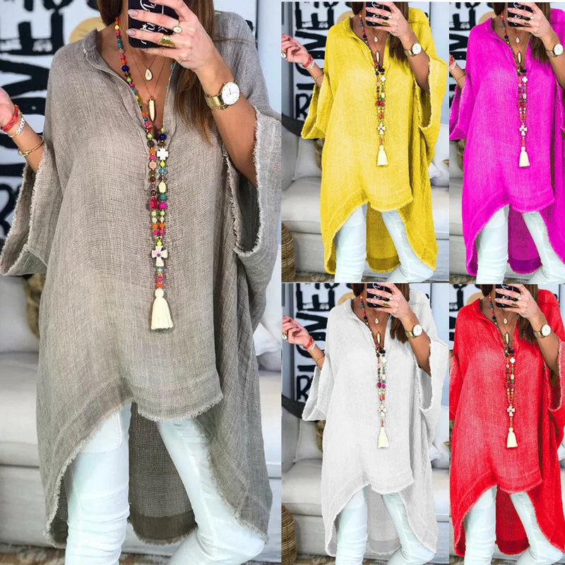 Женская Свободная блузка в европейском и американском стиле Повседневная