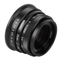 newyi 25mm f1 8 manual focus prime lens black for for sony e mount camera a65005100 nex5