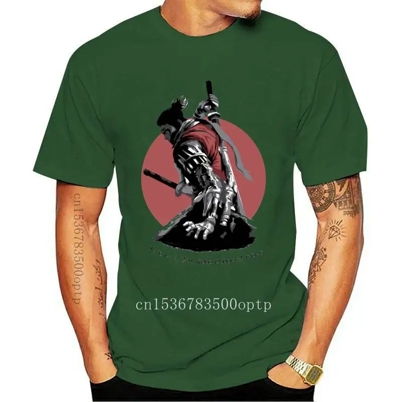 

Cool Black TShirt Sekiro Shadows Die Twice Wolf Sengoku Kuro Game Homme T-Shirt Tees Pure Cotton Oversized Short Sleeve