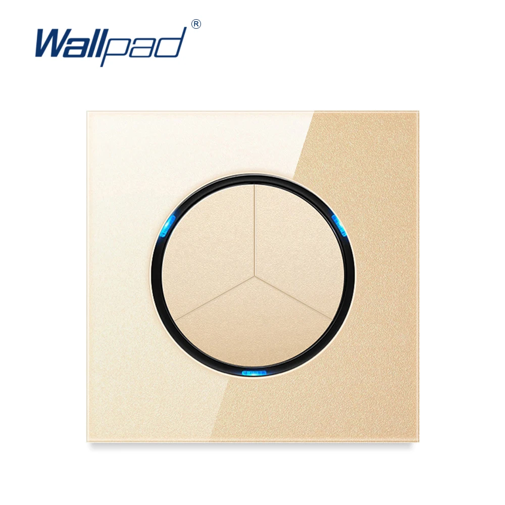 Настенный светильник Wallpad настенный выключатель с золотистым кристаллом и