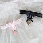 Женские розовые сердца, сексуальные эластичные кольца на бедро, аксессуары, кружевные подтяжки для ног в японском стиле, подвязки для носков