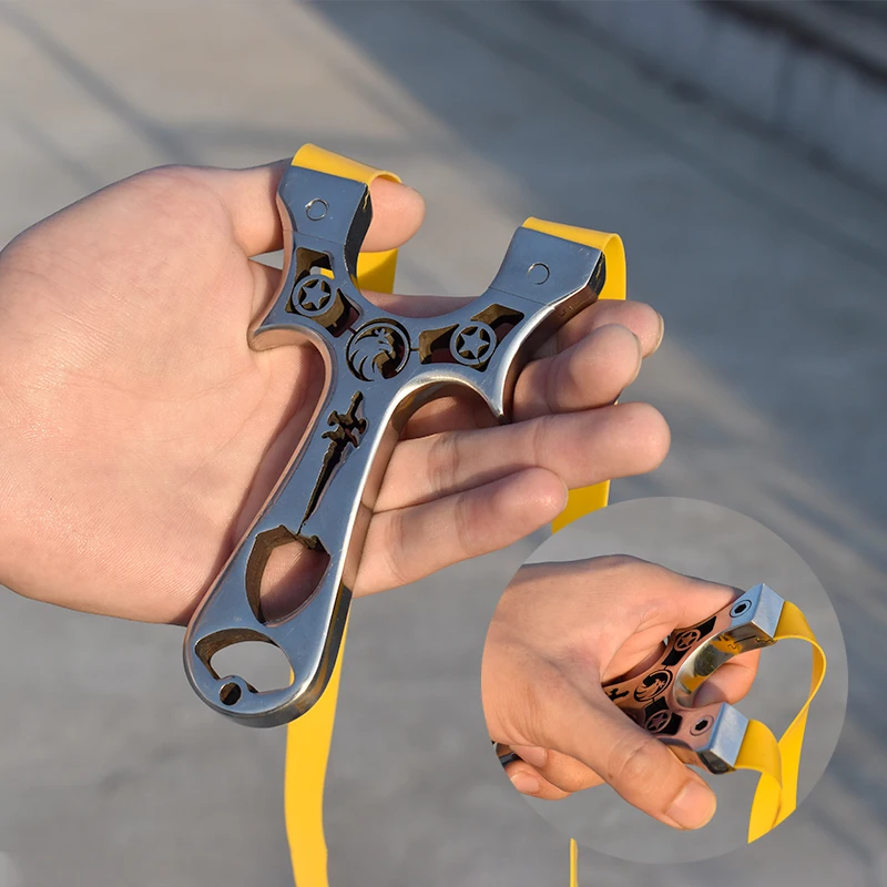 High-quality Metal Slingshot with Flat Rubber Band Screw Clip Design Easy To Install Professional Shooting Accessories | Спорт и