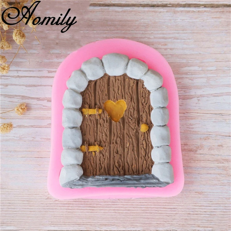 

Aomily Stone Door Shape Fondant Cake Molds Castle Cake Decorating Jelly Sugar Craft Chocolate Moulds Pastry Tools Bakery Tools