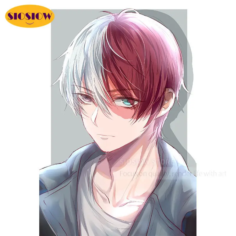 SIOSIOW 5d сделай сам алмазная вышивка крестиком Todoroki аниме фигурка постер картина из