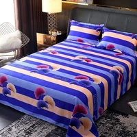 2021 band decor home brand new bed sheets polyester textile bedding coverlet flat flower soft warm 1pcs bedsheets