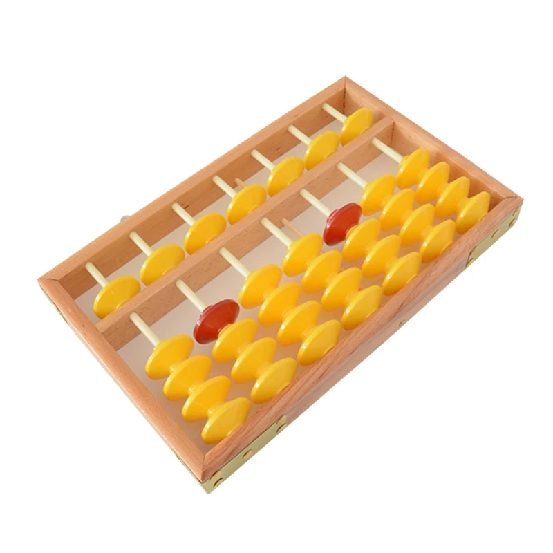 

7 Column Non-Slip Hanging Wooden Abacus Chinese Soroban Educational Tool Mathmet 1XCB