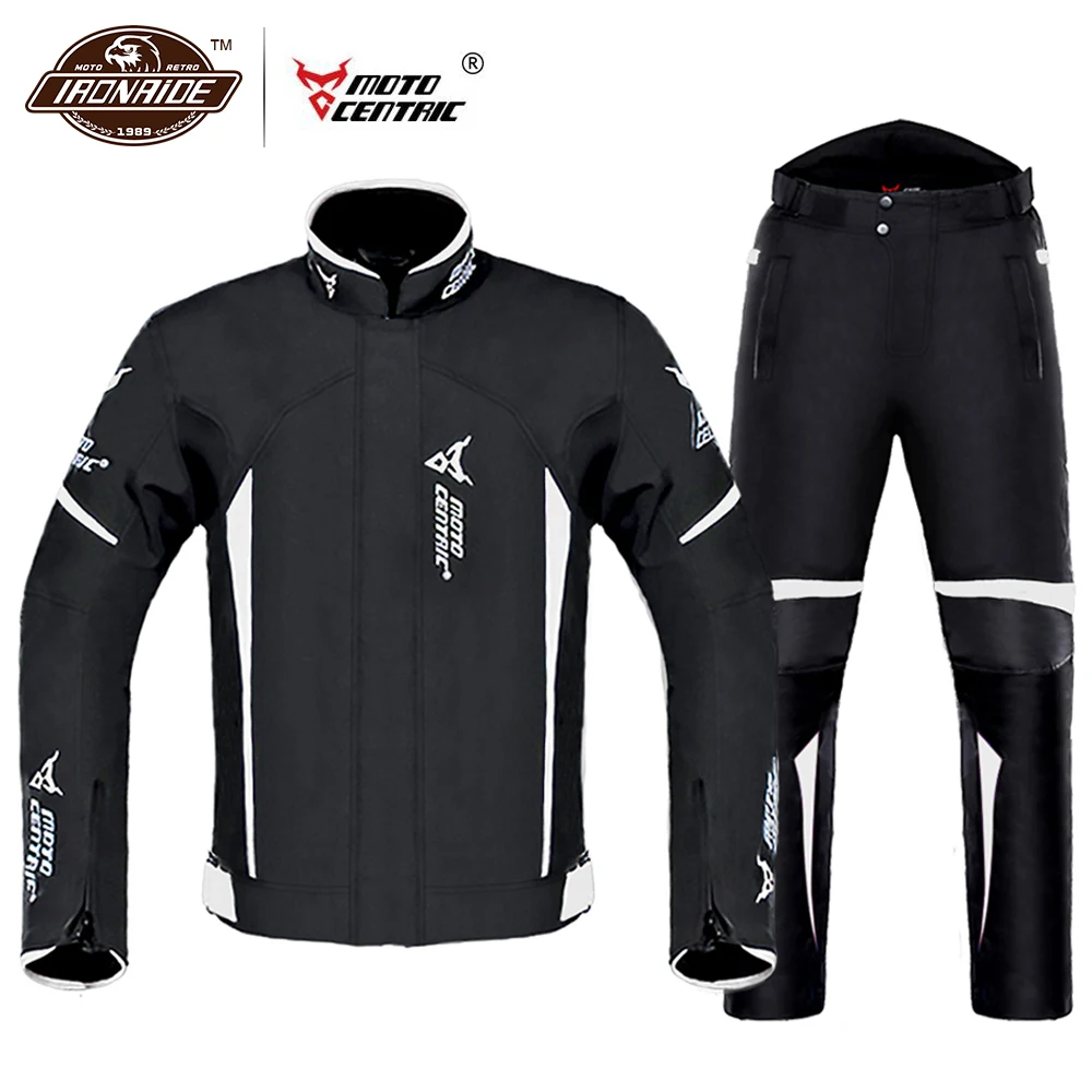 Фото Водонепроницаемая мотоциклетная куртка + брюки гоночная одежда для езды на