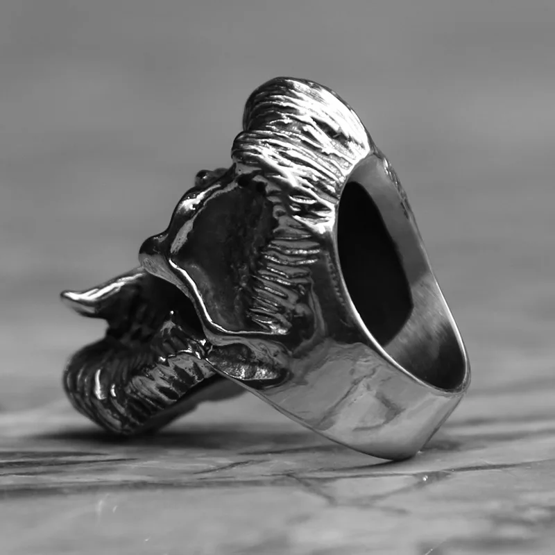 Старинные джентльмен борода череп кольцо для мужчин Прохладный нержавеющая