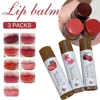 3pcsset lip balm set long lasting fruit flavor lip moisturizer for dry chapped cracked lips moisturizing lipstick lip care