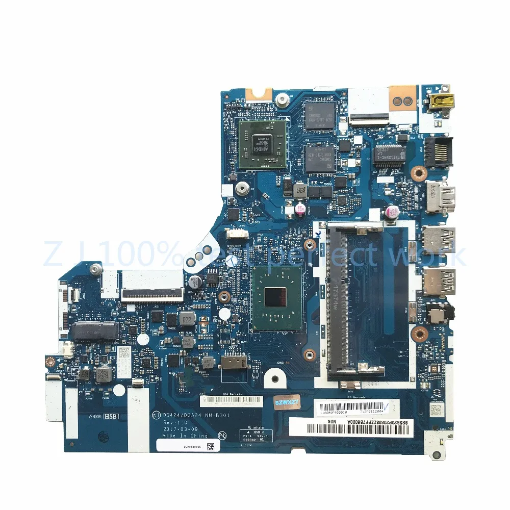 Для LENOVO IDEAPAD 320-15IAP материнская плата для ноутбуков FRU 5B20P20638 W/N3350 2G DG424/DG524 NM-B301 DDR3L мб тестирование Быстрая