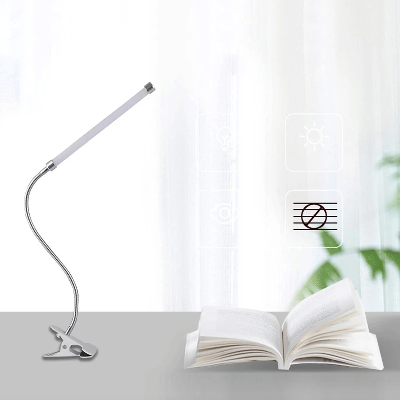 Светодиодный светильник для чтения с USB пристегивающийся рядом кроватью