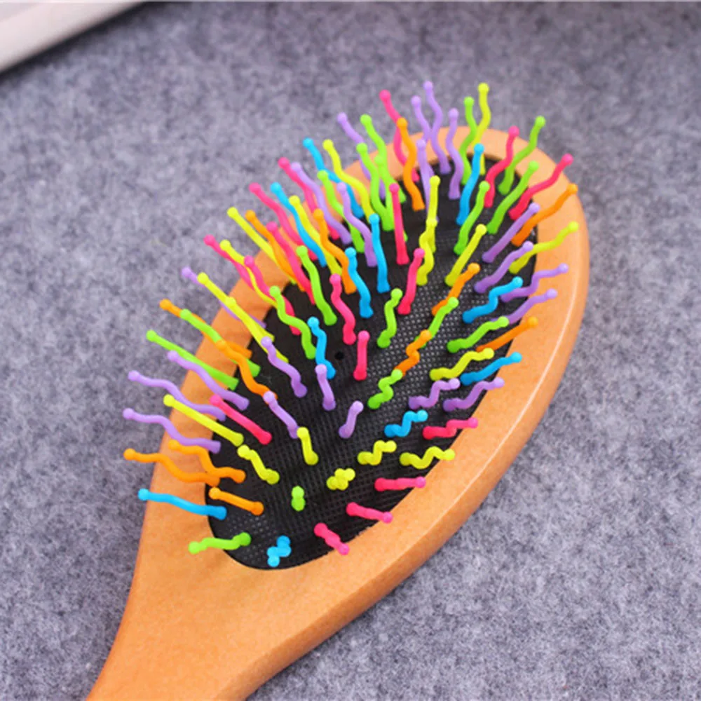 Деревянная расческа профессиональная Антистатическая Массажная щетка для