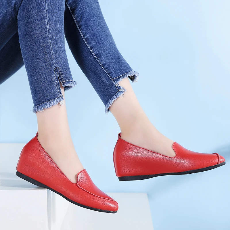 Бренд FEVRAL женские туфли на плоской подошве без застежки с круглым носком летние