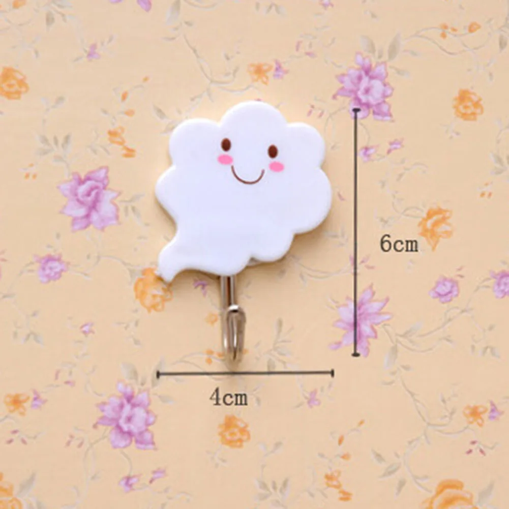 6 шт. милые крепкие липкие крючки в форме облака настенная вешалка детская