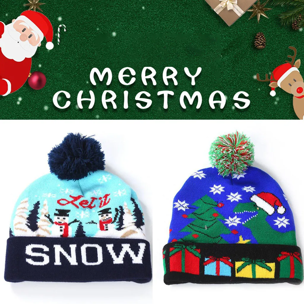 Родитель ребенок красочные веселые рождественские светодиодные лампы вверх