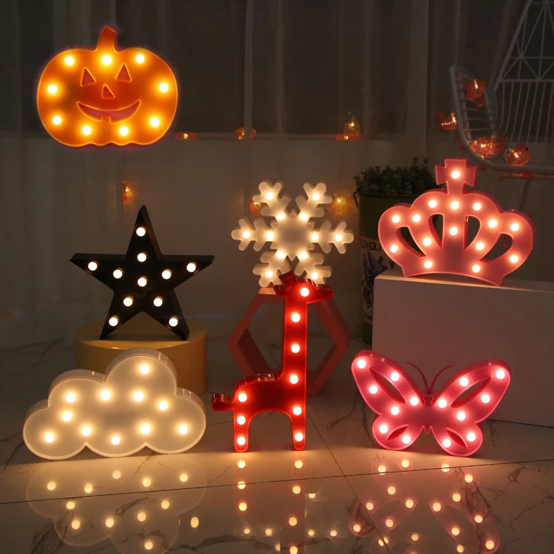 Новинка животное светодиодный 3D ночник единорог Фламинго олень вечерние