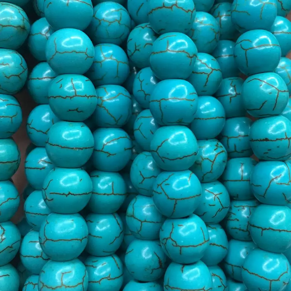 Бесплатная доставка красивые ювелирные изделия 4 мм 6 8 10 синий шарик Howlite для