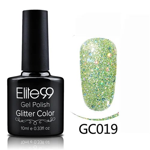 GC019 Elite99 гибридные Лаки гель лак для ногтей набор Гель-лак с блестками Живопись ногтей искусство поли УФ гель лак Топ базовый праймер для маникюра - Color: GC019