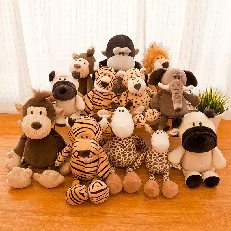

new toy cartoon jungle animals plush toy soft doll baby toy birthday gift h1377