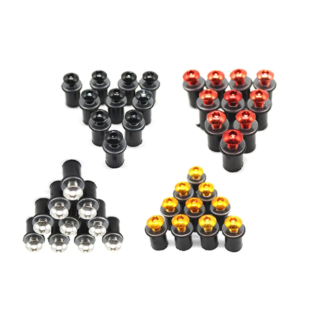 10 шт. 5 мм Универсальные мотоциклетные Болты Винты Комплект ветрового стекла для