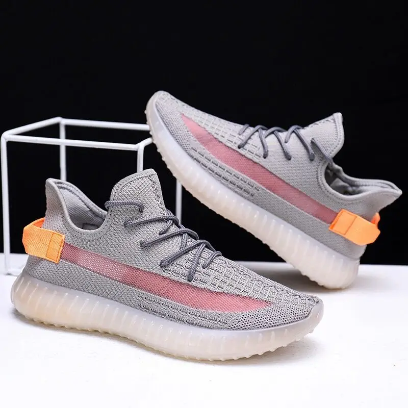 

2020 new coconut shoes male angel reflective flying woven shoes men's breathable casual sneakers men