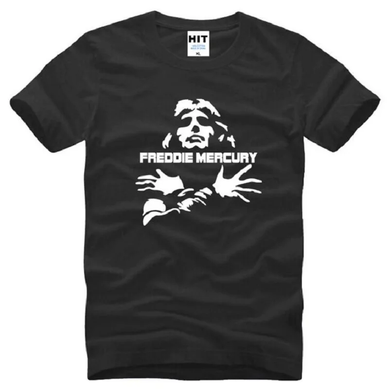 

Футболка мужская с принтом ртути, хлопковая рубашка с круглым вырезом и короткими рукавами, с принтом прогрессивной рок-королевы, Фредди, ле...