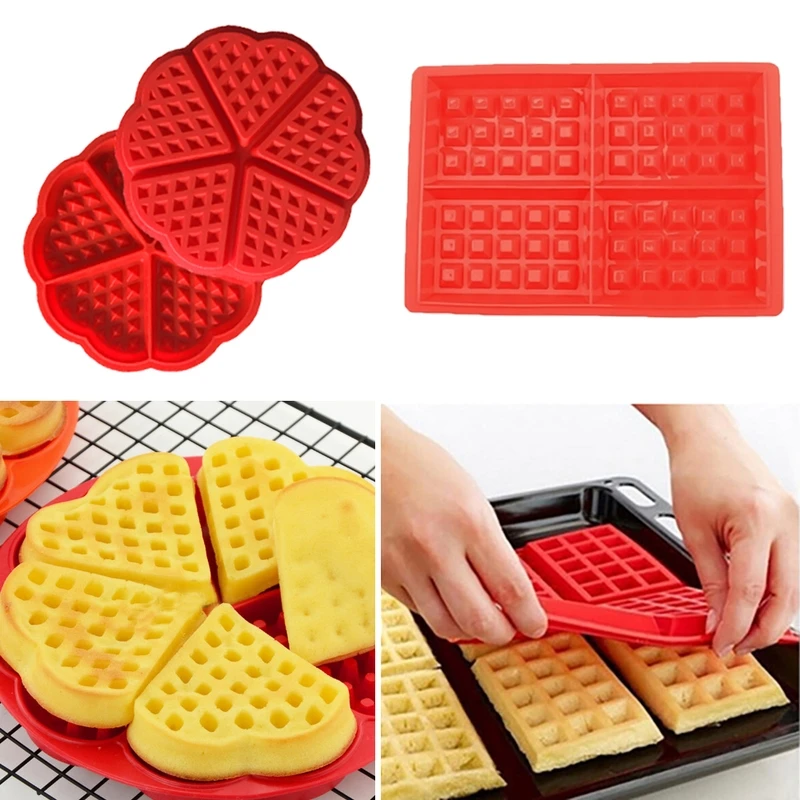 

Creative Flower Type Practical High Quality Waffle Silicone Mould Heat-resistant Kids DIY Cake Biscuit Kitchen Baking Tools