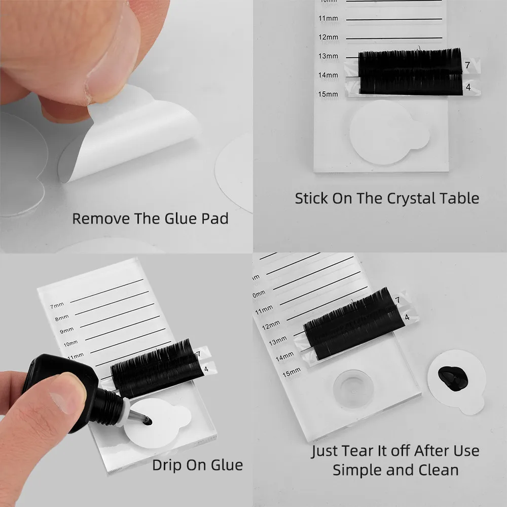 100 шт. держатель для клея ресниц паллетная бумага 2 5 см одноразовые накладки