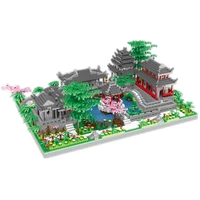 3628pcs mini bricks chinese classic garden temple architecture model building blocks city street view diy toys for children gift