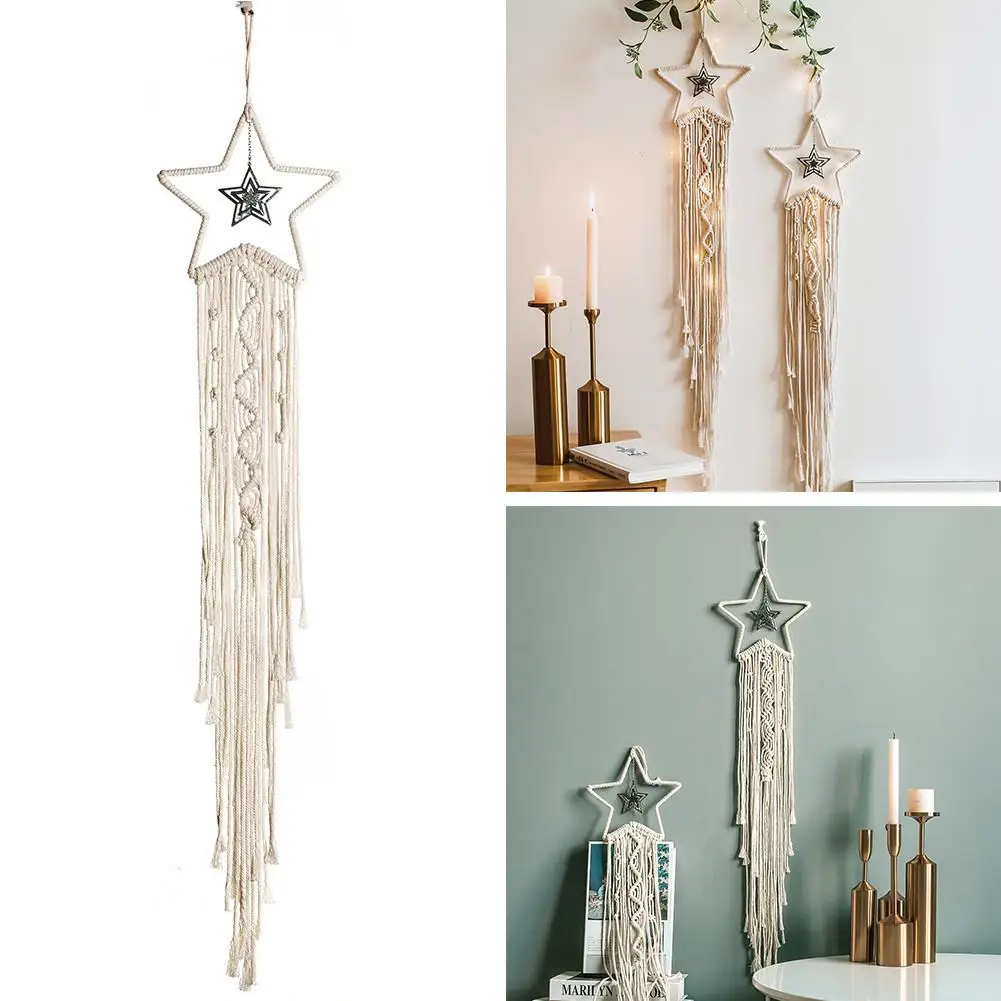 Ловец снов в скандинавском стиле звезды луна поделки ветряные колокольчики