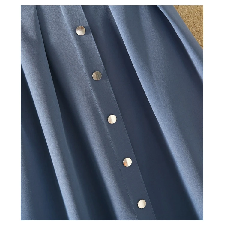 Винтажная Юбка миди на пуговицах спереди трапециевидная юбка с высокой талией