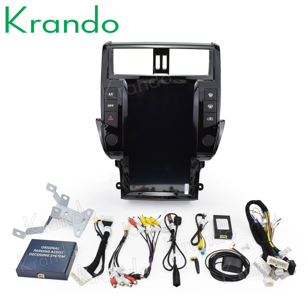 Krando Android 8,1 13," вертикальный экран Автомобильный Радио плеер gps для Toyota Prado 150 2010-2013 gps навигация Мультимедийная система