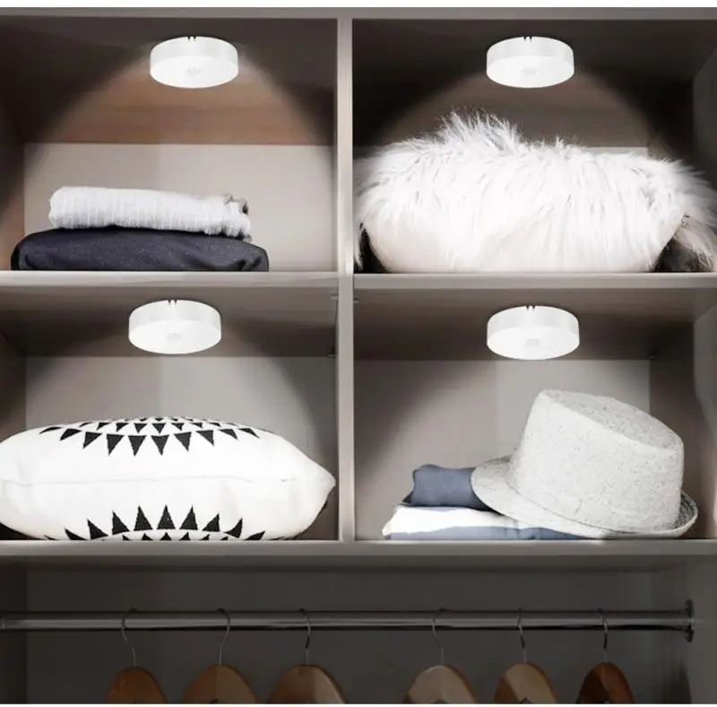 

LED Smart Motion Sensor Wireless Night Lights USB Energy-saving Lamps Kitchen Cabinet Light Staircase Closet Room Aisle Lighti