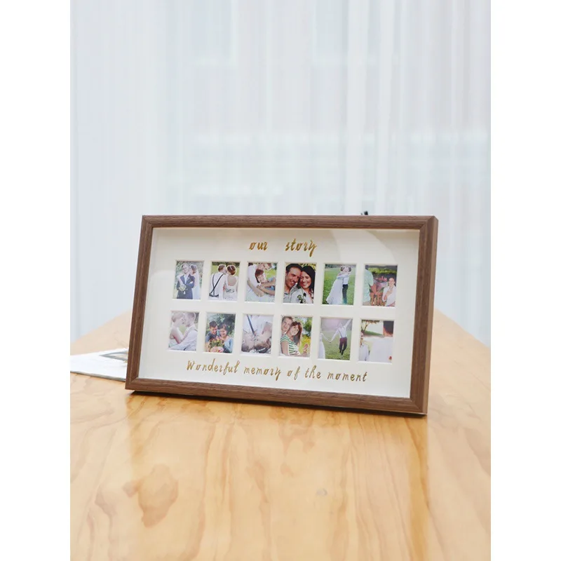 

Creative Combination 12 Grid Photo Frame Set Up Custom Photo Frame Couple Anniversary Baby Birthday Frame