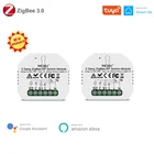 Умный светильник ель света Tuya ZigBee3.0, релейный модуль с 2 клавишами ZIGBEE + RF, работает с приложением Alexa Google Home Smart Life