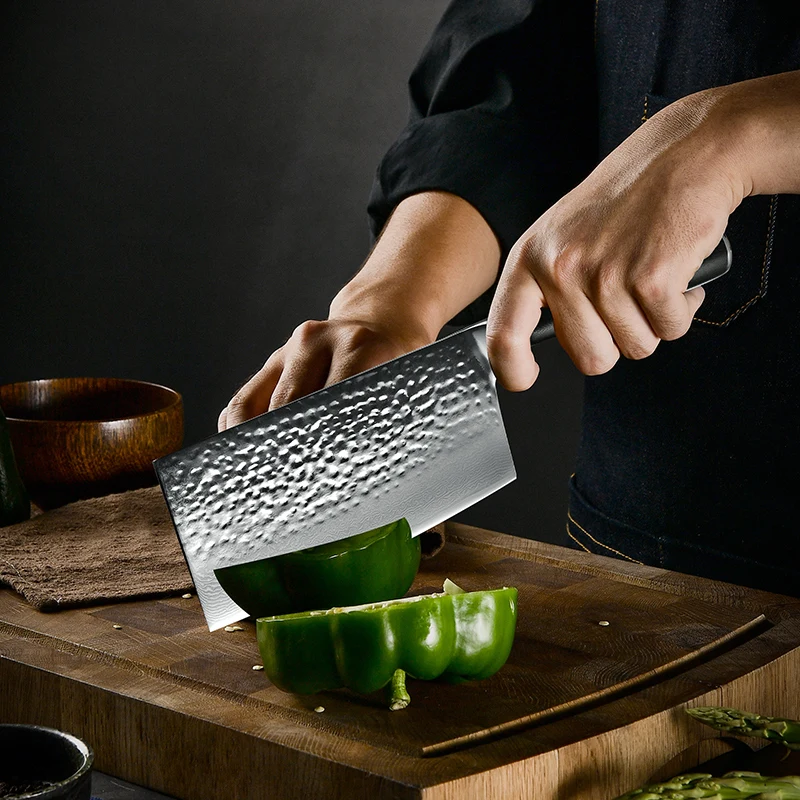 7-дюймовый дамасский кухонный нож Grandsharp из высокоуглеродистой нержавеющей стали