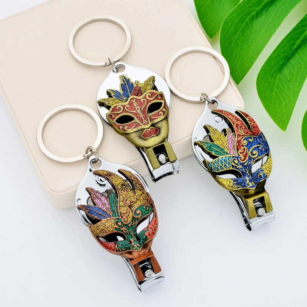 Vicney мода Италия Венеция блестящая маска брелок цепочка для ключей карнавал
