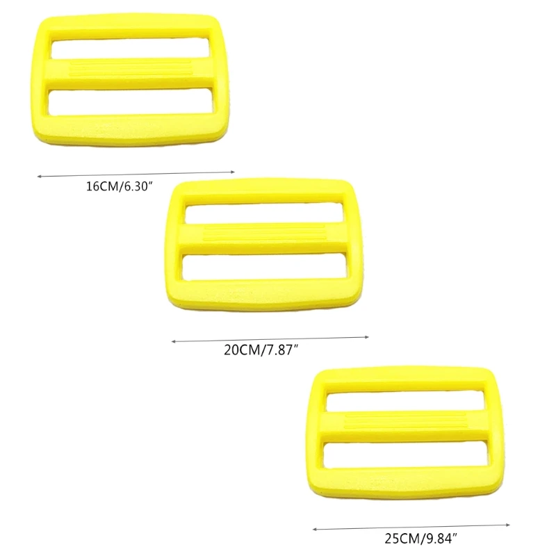 

CPDD 10Pcs 16/20/25mm Plastic Tri-Glide Slide Buckle Adjustable Webbing Triglides Sliplock Slider Buttons for Belt Backpack Bags