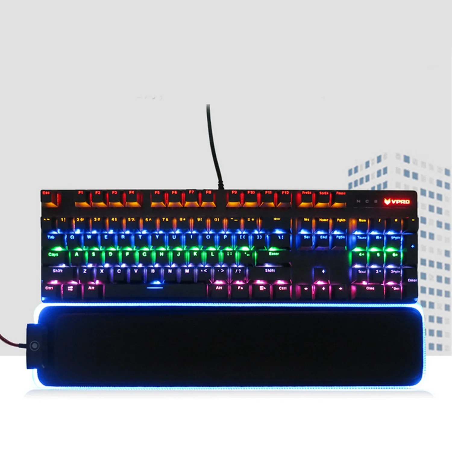 Gaming Keyboard RGB светодиодный клавиатура для запястий Поддержка Pad Подушка Мат