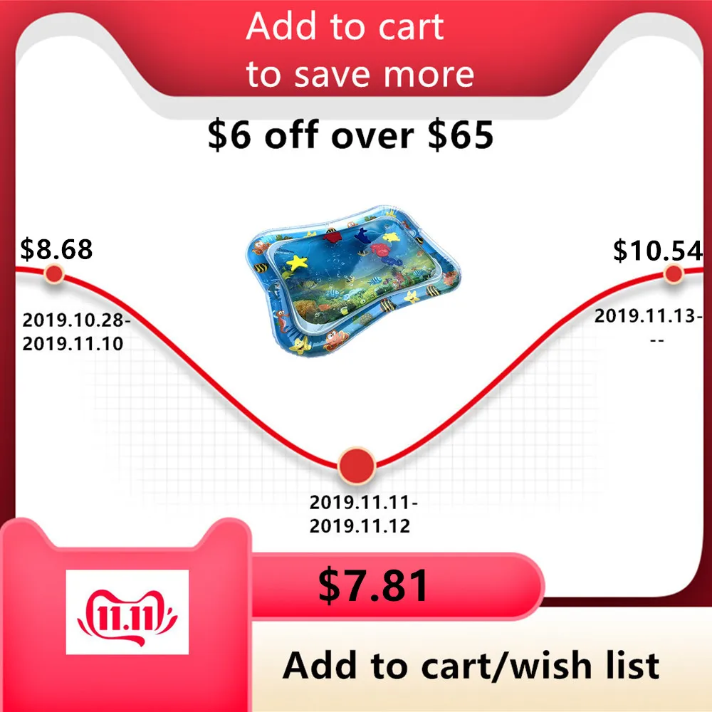 Складная детская надувная подушка с наполнением водой портативный креативный