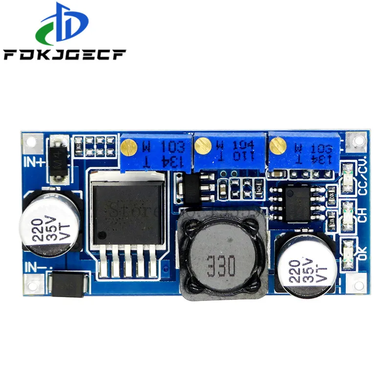 Светодиодный драйвер LM2596 Регулируемый понижающий модуль питания CC/CV с