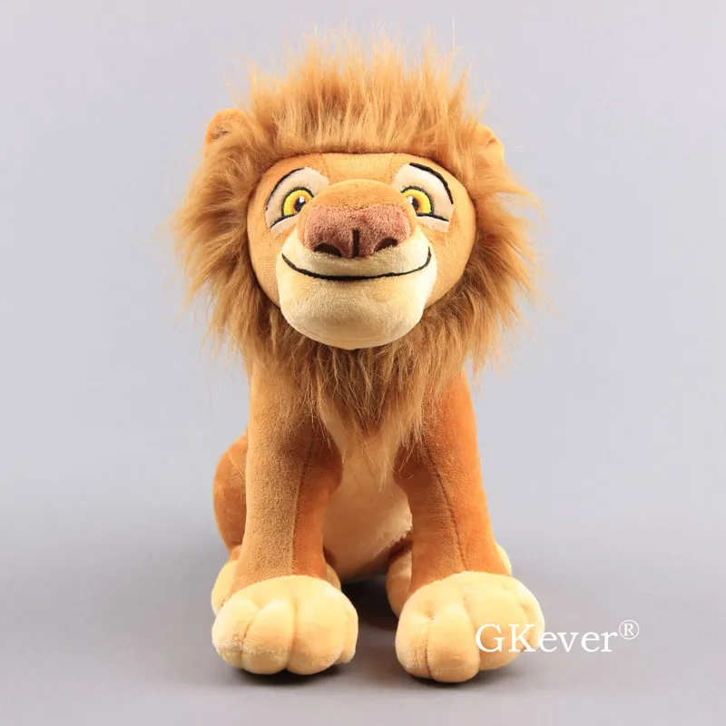 Красный Simba Mufasa Nala плюшевые куклы игрушки из мультиков аниме Король Лев сидящий высокий Simba Тигр Лев мягкие игрушки Детский подарок - Цвет: Красный