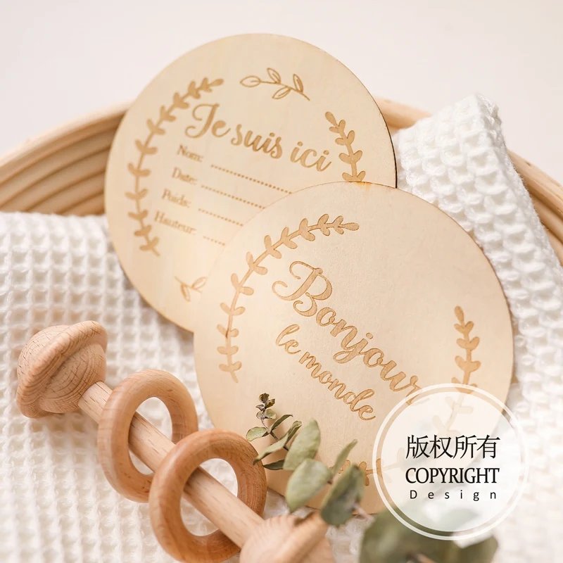 

5PC Baby Milestone Set Baby Newborn Photography Props Newborn Memorial Card Newborn Birth Babies Accessories Baby Milestone