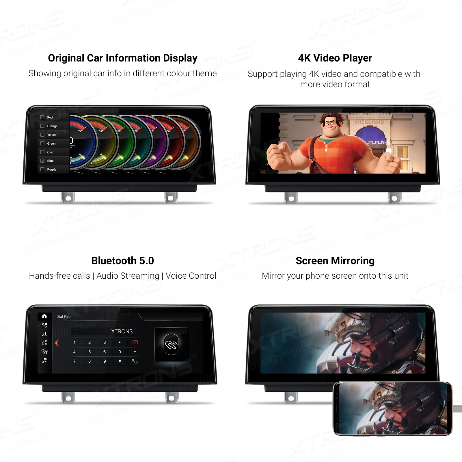 XTRONS Qualcomm Snapdragon 10 25 ''IPS Android 0 Автомобильный мультимедийный GPS 4G для BMW 3 серии F30 F31