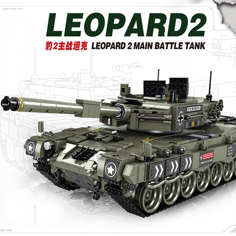 1747 шт WW2 военный немецкий танк строительные блоки Technic армейские солдаты фигурки