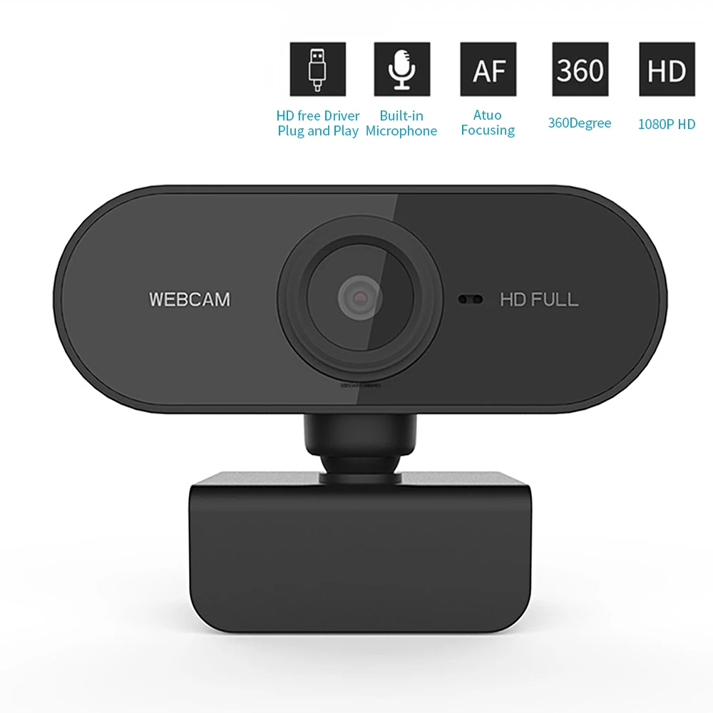 Full HD 1080P компьютер веб-камера для ПК С микрофоном Вращающийся камеры для прямой трансляции видео вызов в работе Конференции