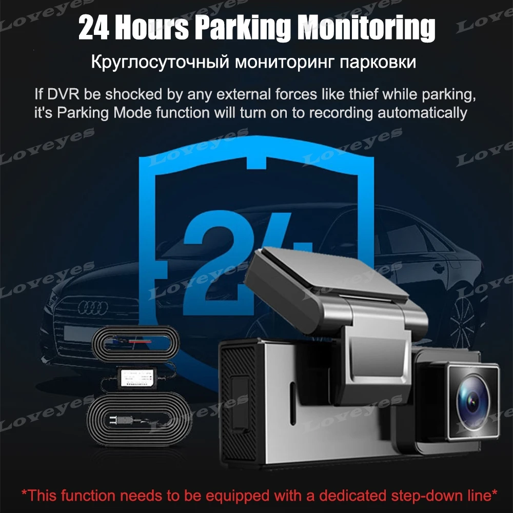 3.16'' Dash Cam FHD 2K Car Camera Recorder Front and Rear Dual Lens Recording Reversing Image Rearview Mirror Cameras DVR A2 |