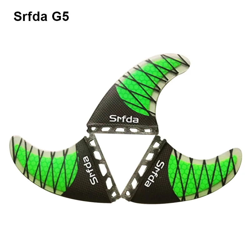 Сливовый SRFDA плавник для серфинга FCS/плавники quillas quilhas Keels 3 шт. высокое качество FCS-G5 соты стекловолокна хвост серфинга двигатели руль - Цвет: Сливовый